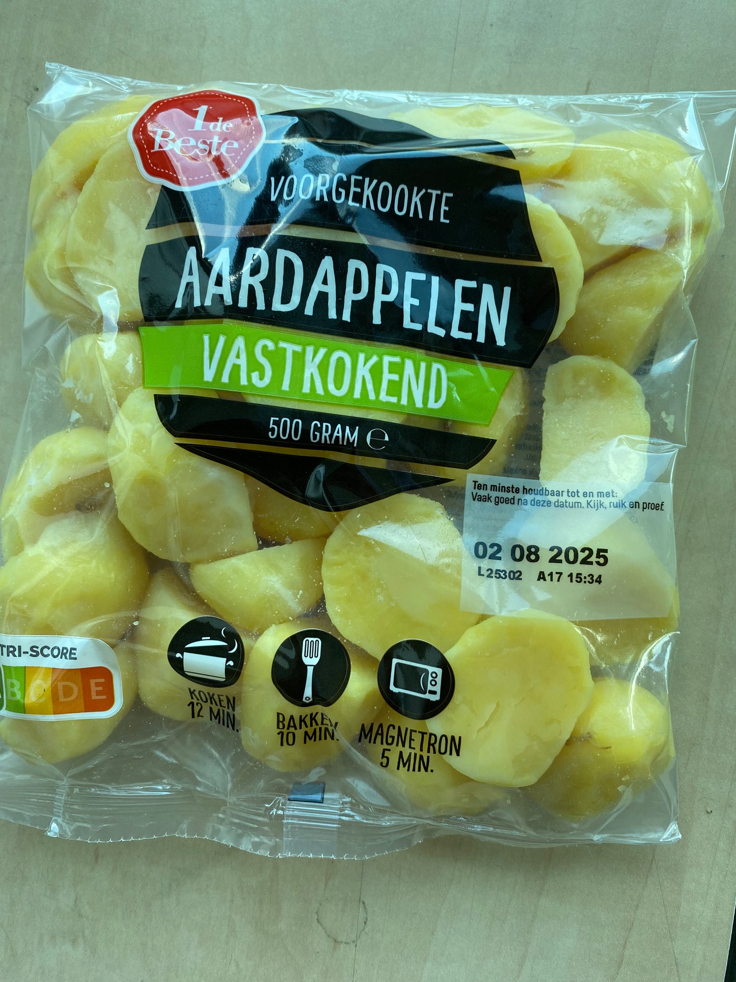 Aardappels, vastkokend, voorgekookt, ca. 500g per verpakking