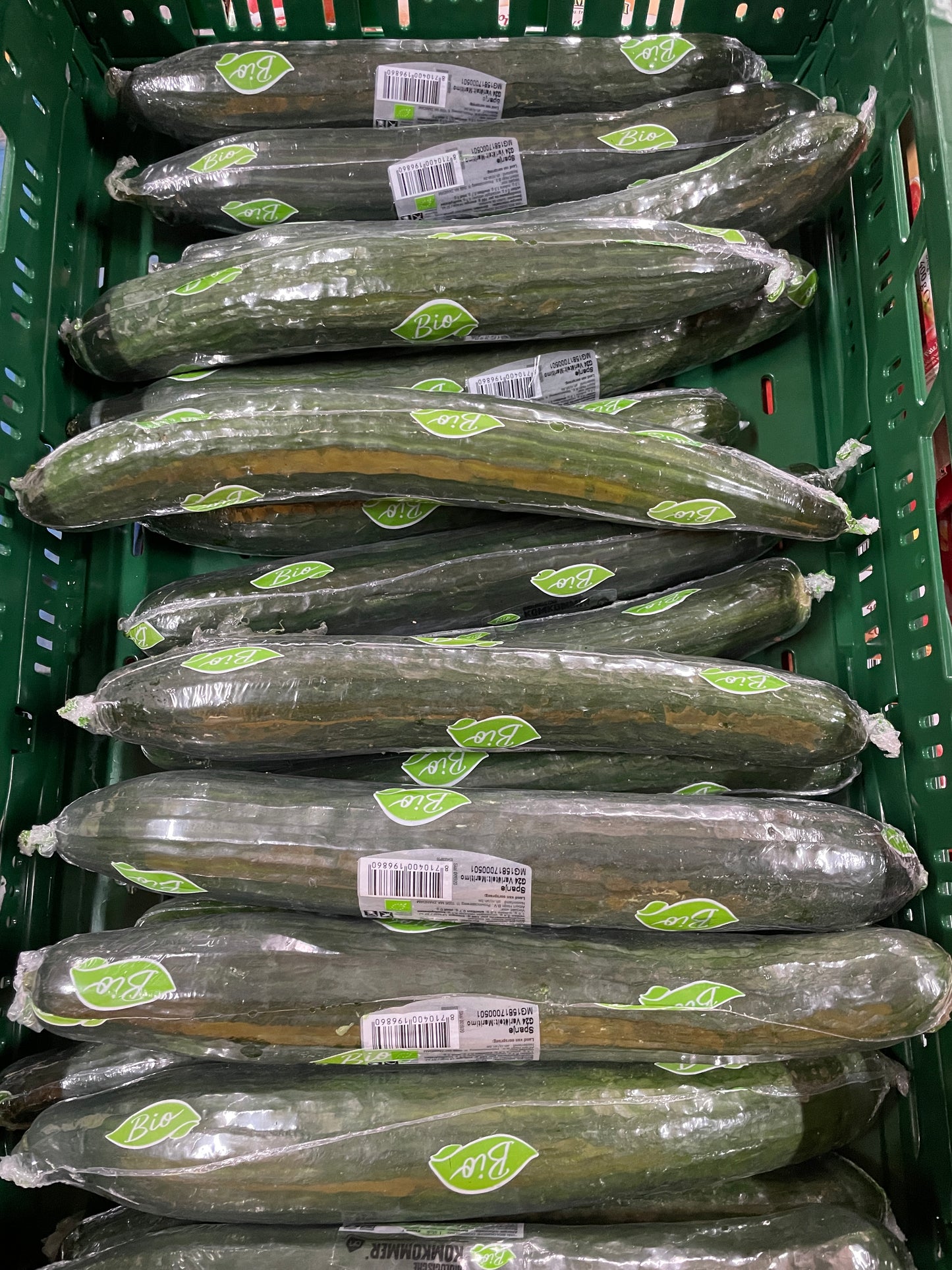 Komkommers, per 2st a ca. 350g (totaal ca. 700g)