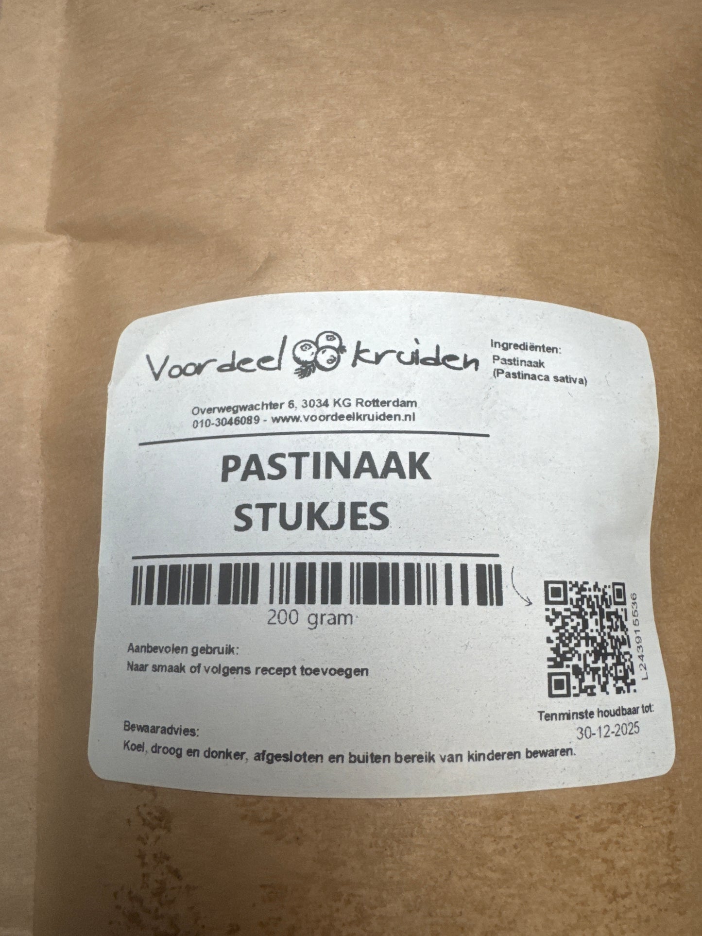 K46P01 pastinaak stukjes 50g (per 4)