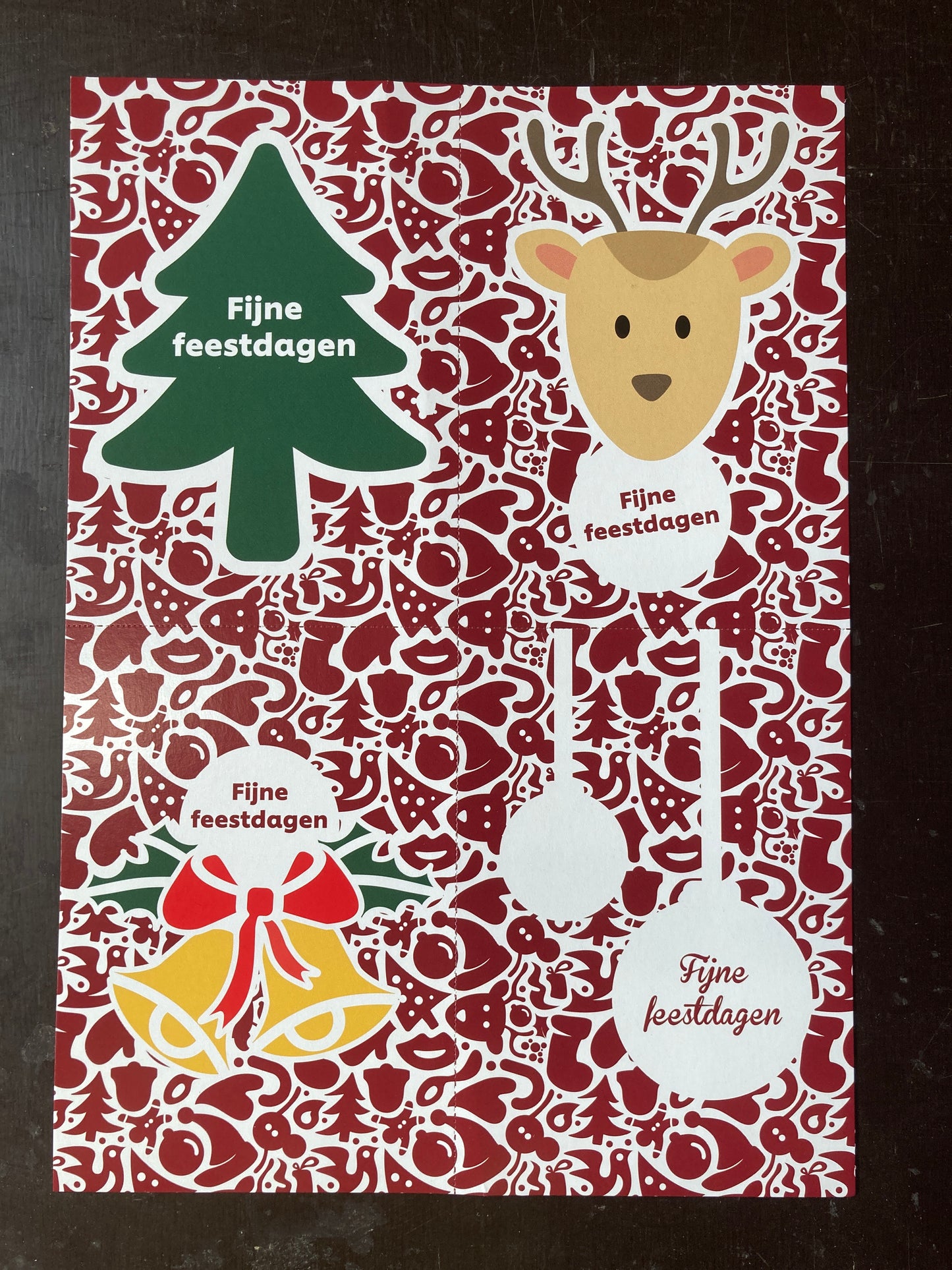 K42P04 kerstkaarten vel van 4