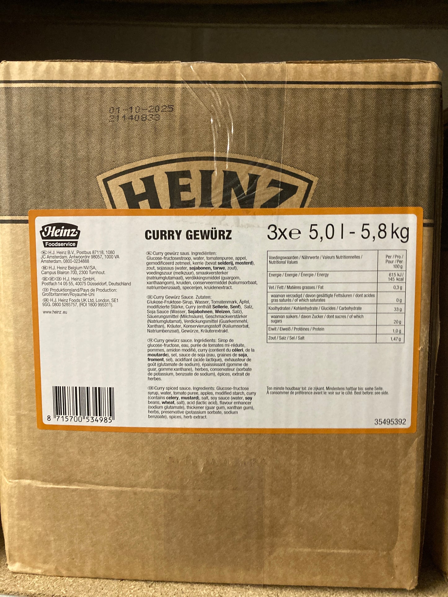 K27P02 curry saus (per doos van 3) THT01-10-25