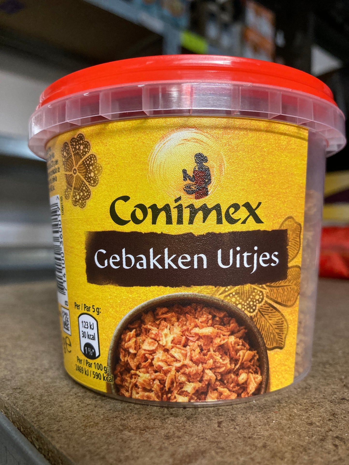 K33P03 gebakken uitjes 100g