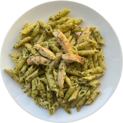 Pasta pesto met gegrilde kip ca. 400g per bakje