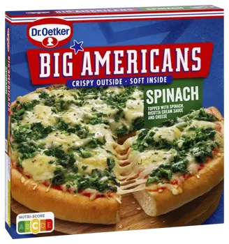 pizza spinazie, ca. 475g / diepvries