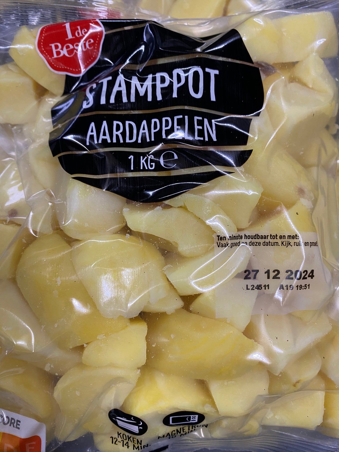 Aardappelen, Stamppot, voorgekookt, ca. 1kg per verpakking