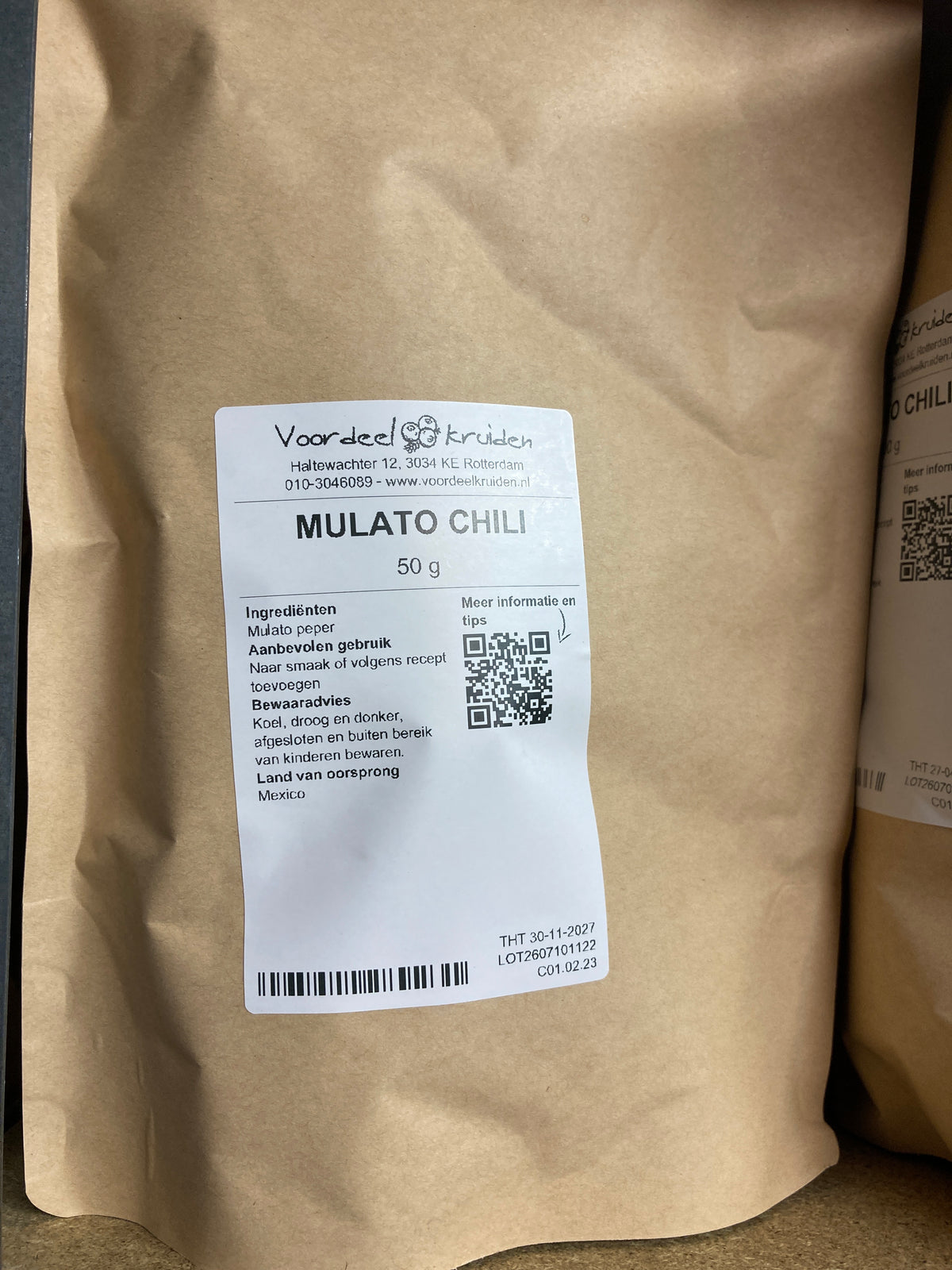 K34P02 mulato chili peper (per 50g)