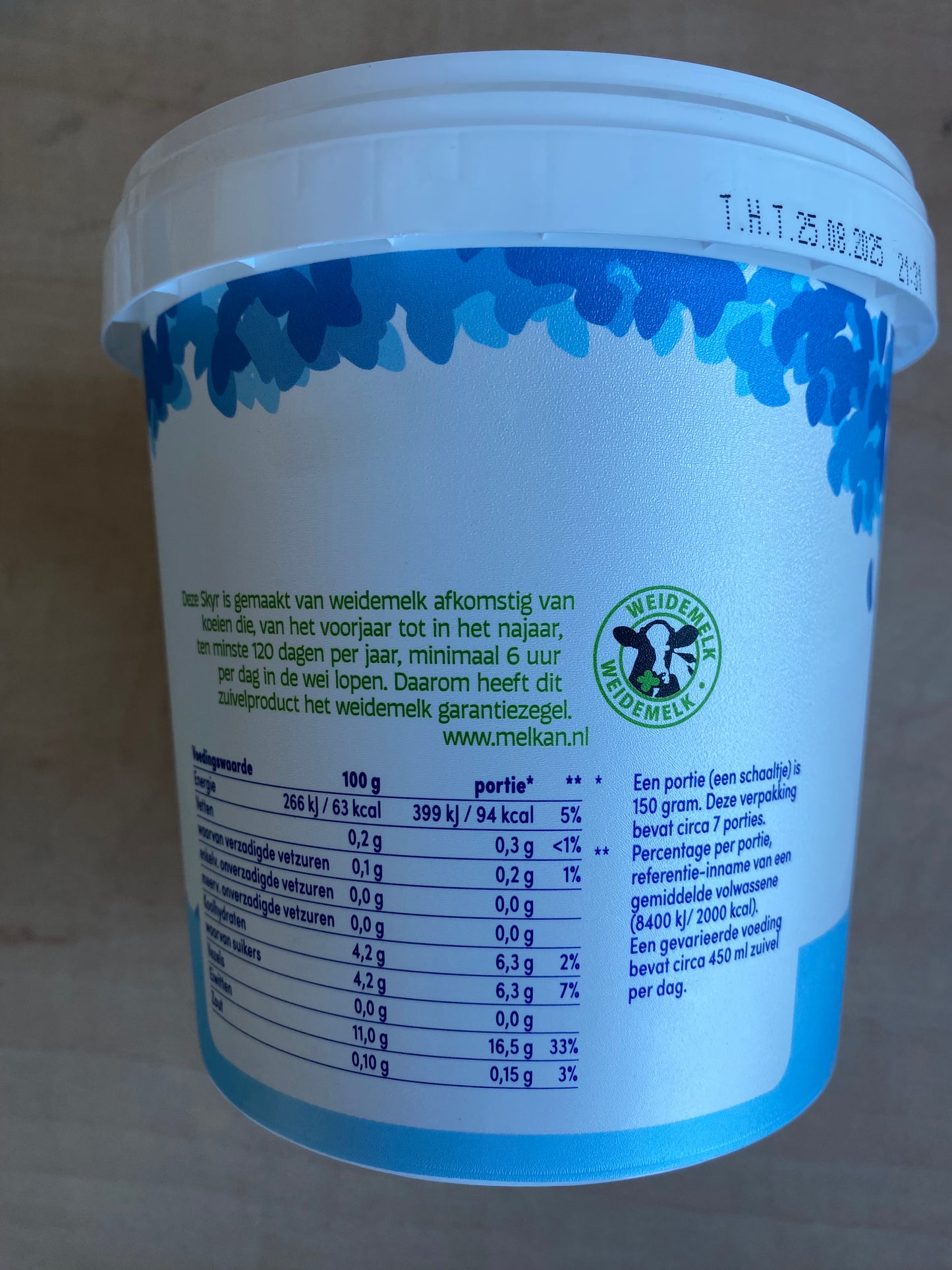 Yoghurt, Skyr, Natural, ca. 1kg per verpakking