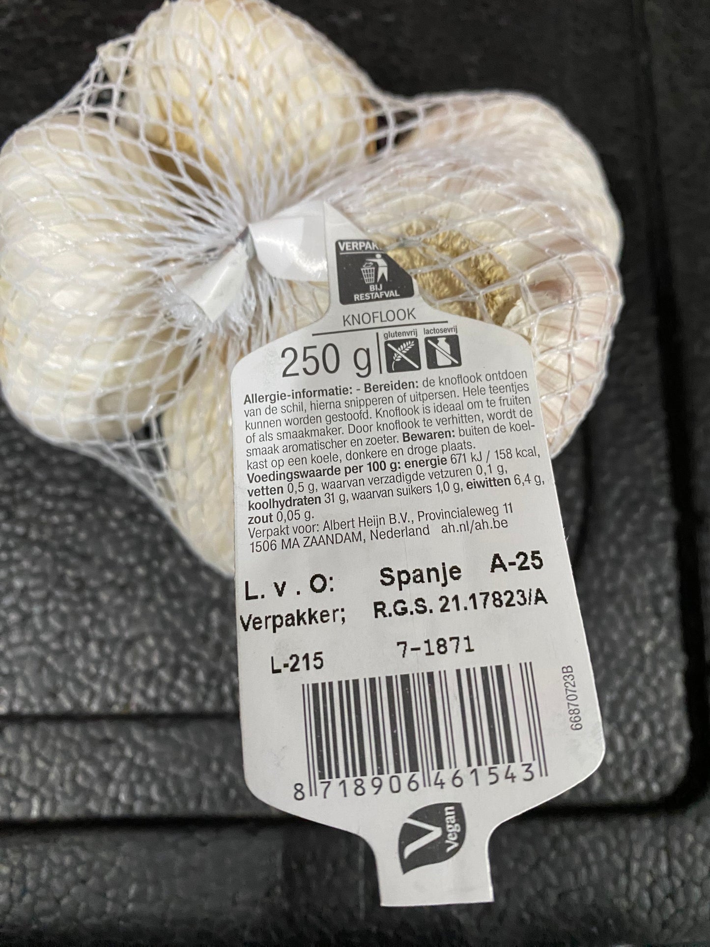 Knoflook, ca. 250g per netje