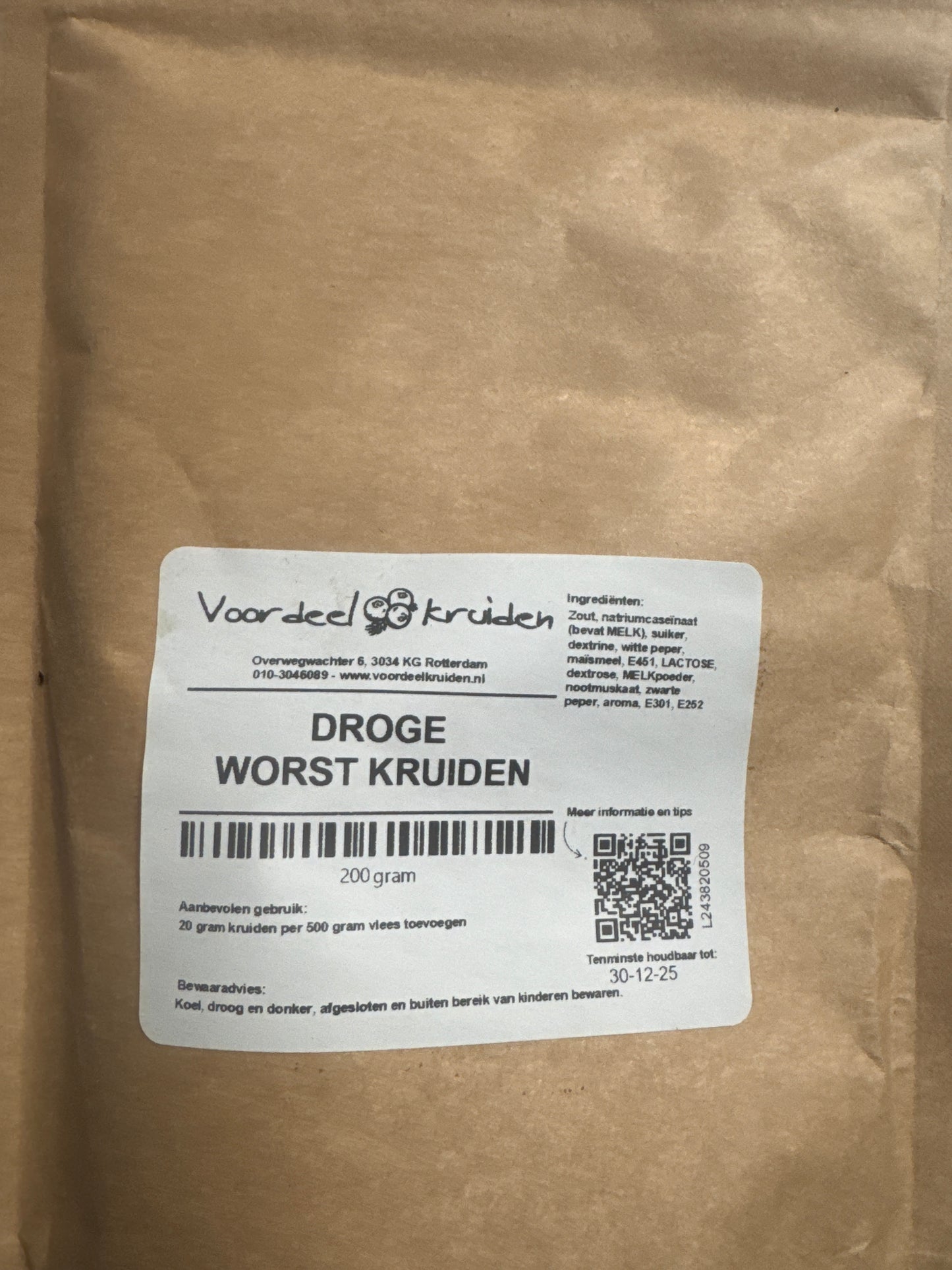 K44P02 Droge Worst kruiden 200gr