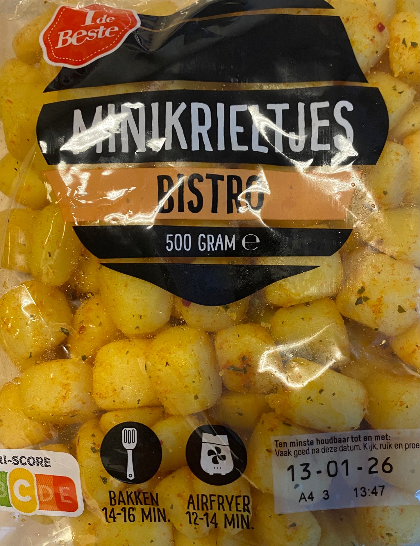 Aardappels, Mini Krieltjes, voorgekookt, gekruid, 4 X ca. 500g per verpakking totaal 🟰 2kilo