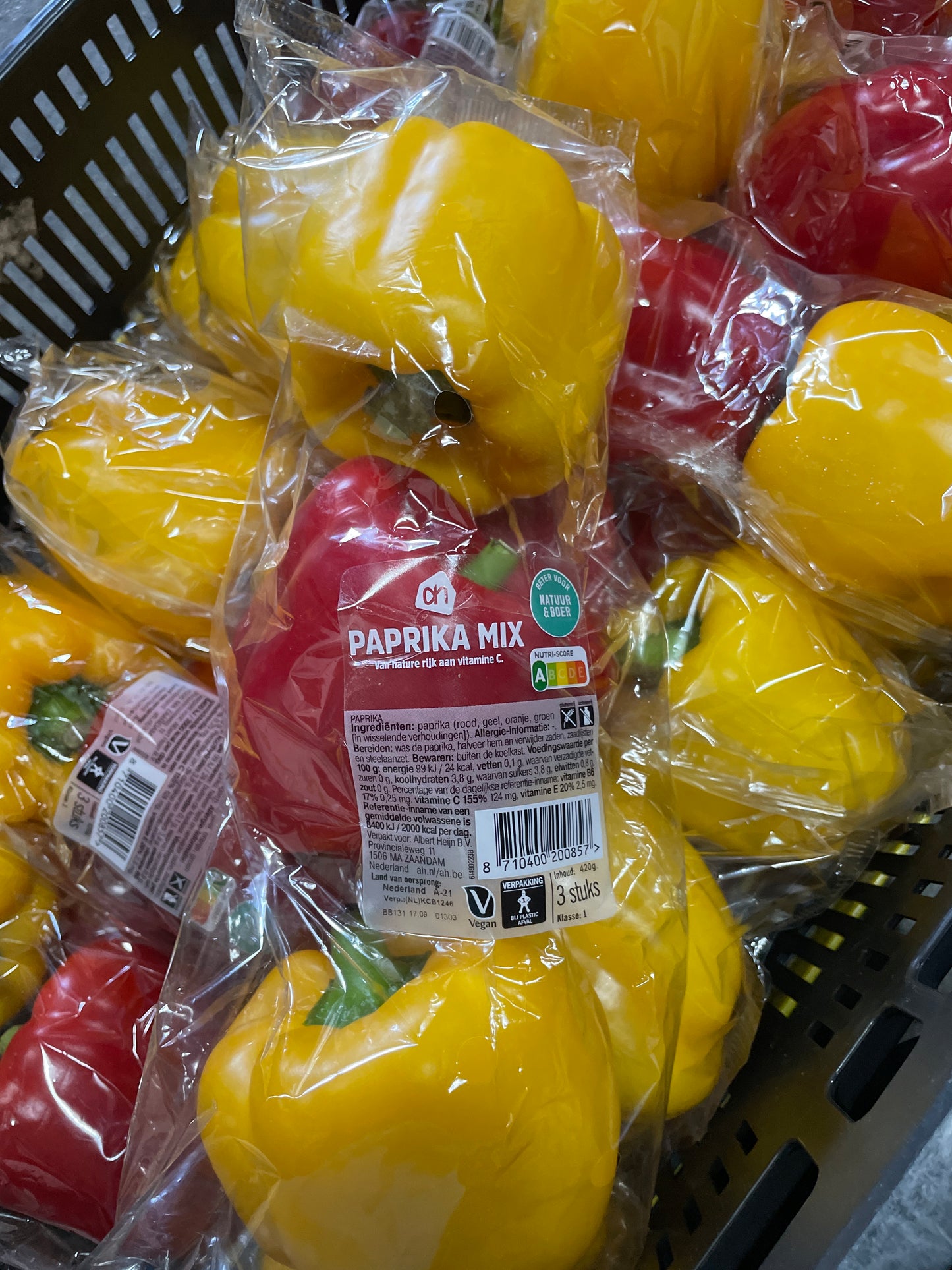 Paprika mix (Ge,Ro,Ge) 3 stuks per verpakking.