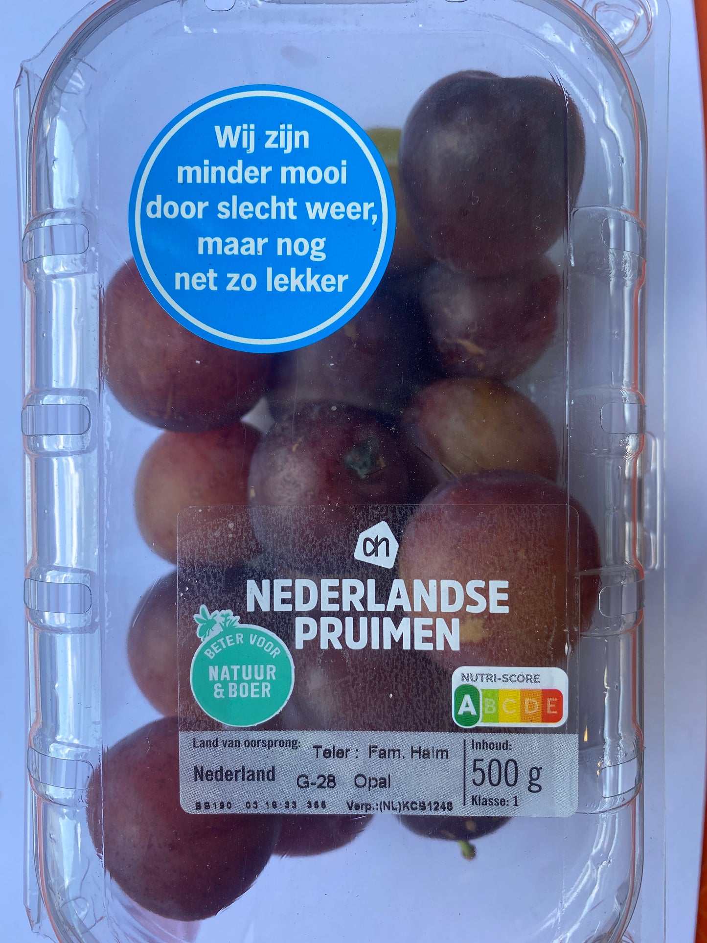 Pruimen, ca. 500g per schaaltje