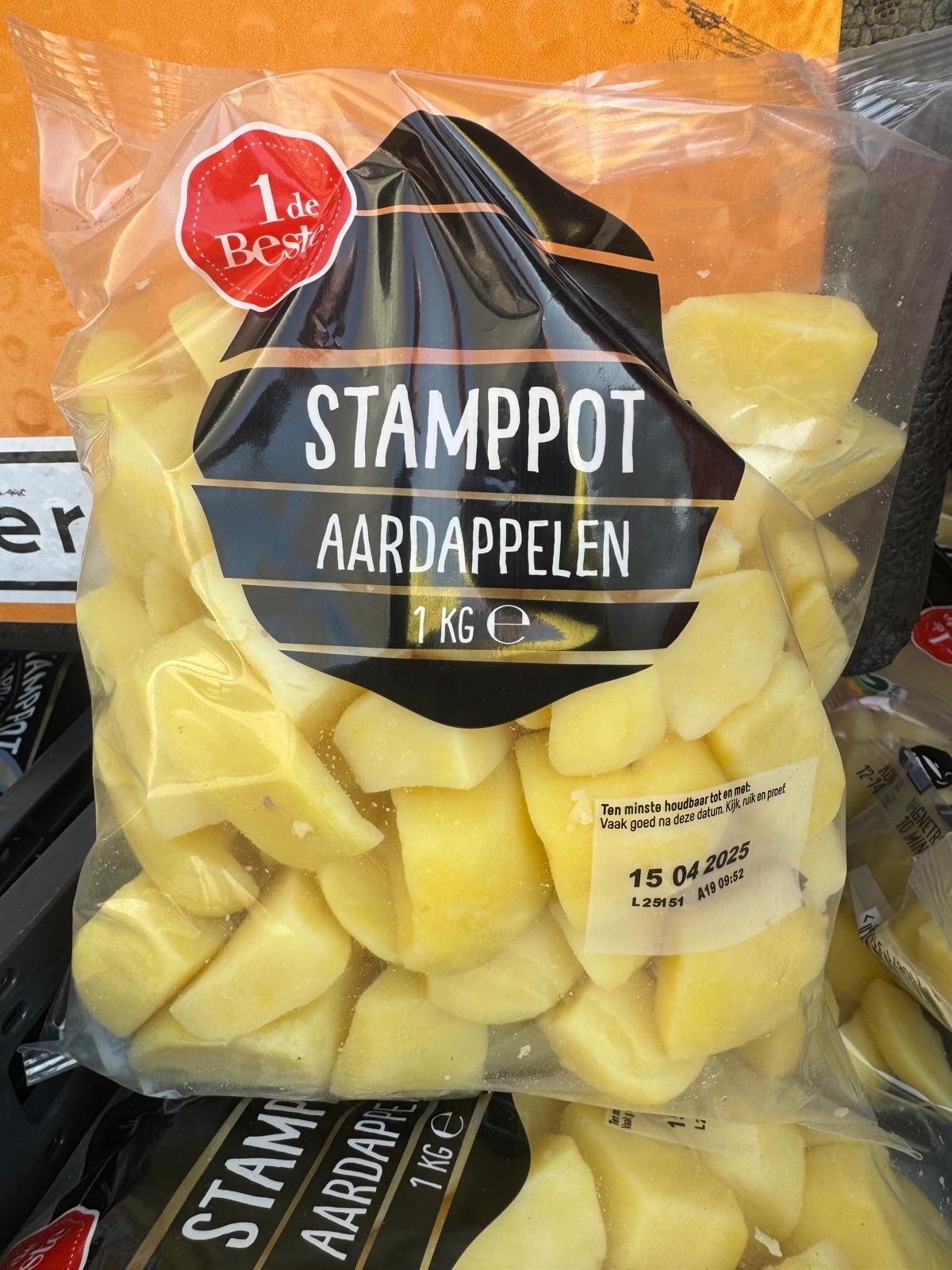 Aardappelen, Stamppot, voorgekookt, ca. 1 kg per verpakking