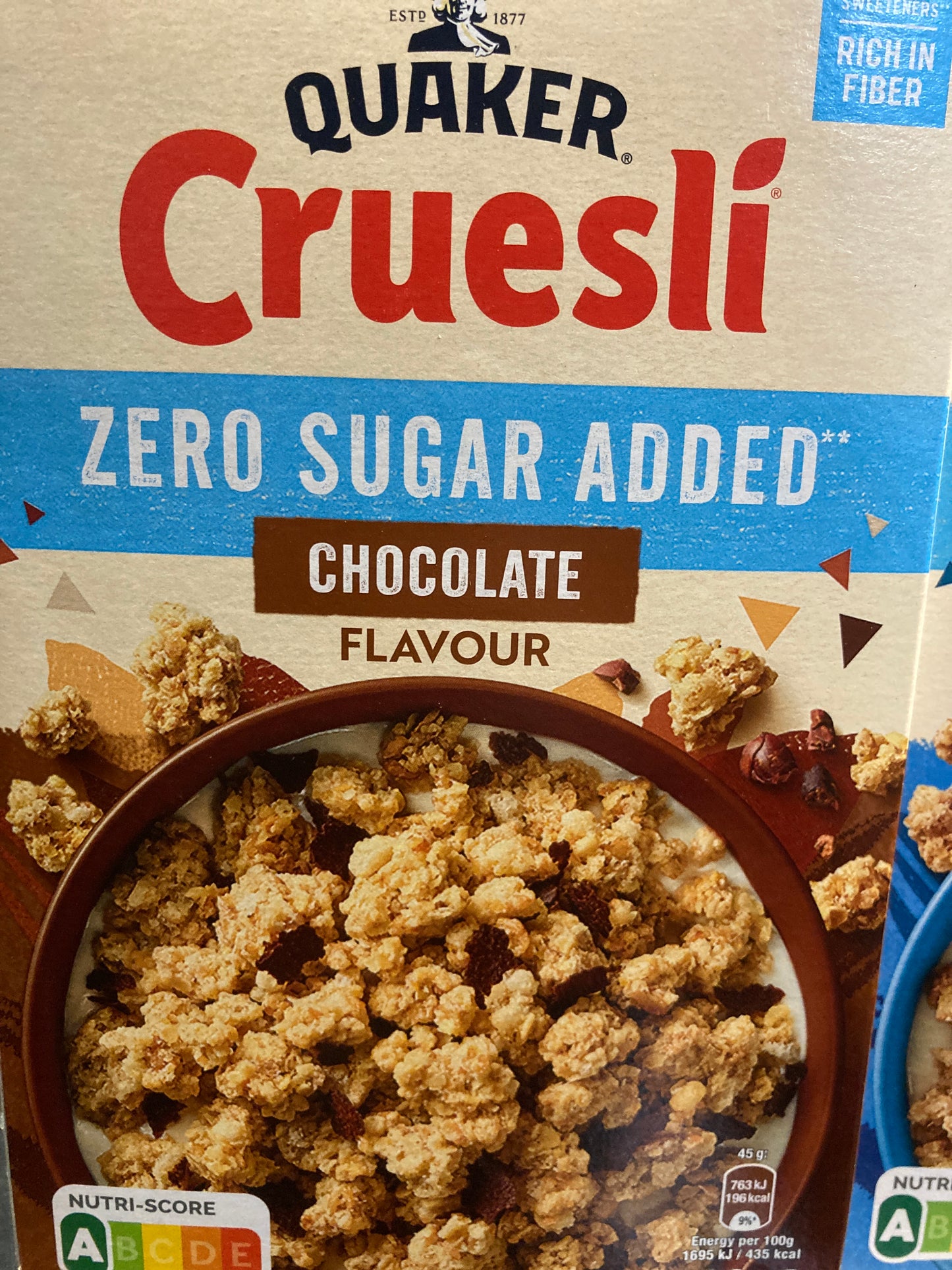 K18P03 cruesli chocolade zero Quaker