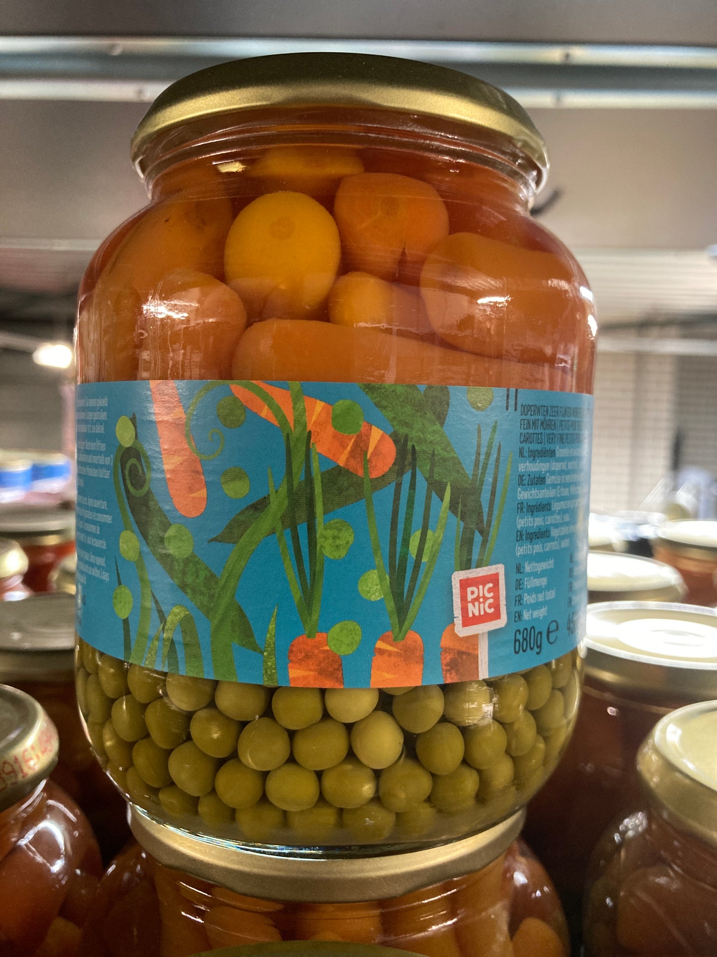K37P02: doperwten & wortel in pot 680g