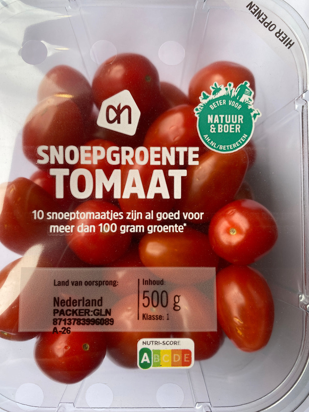 Tomaten, Snoepgroente, ca. 500g per bakje