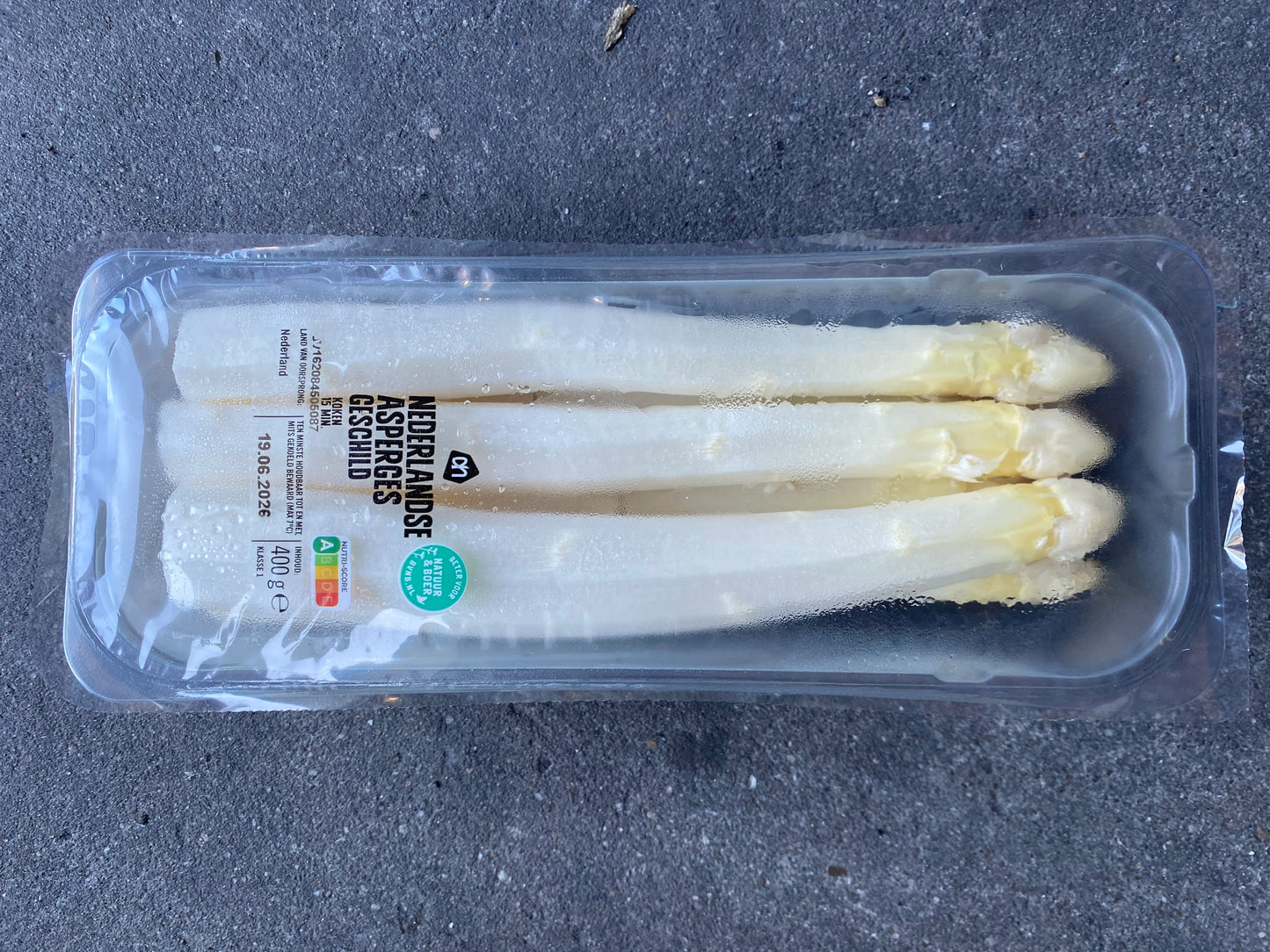 Asperges, geschild, ca. 400g per verpakking
