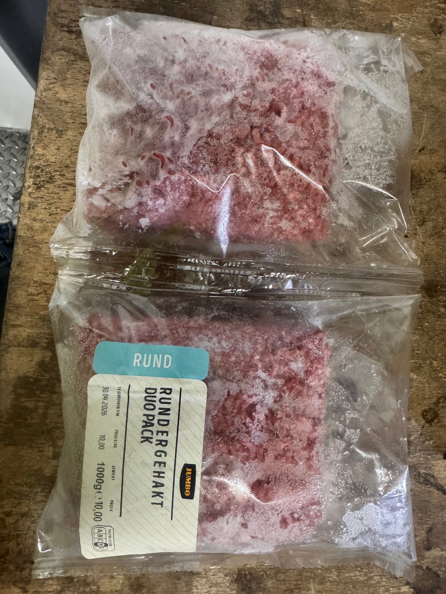 rundergehakt/ minced beef 2x500gr frozen