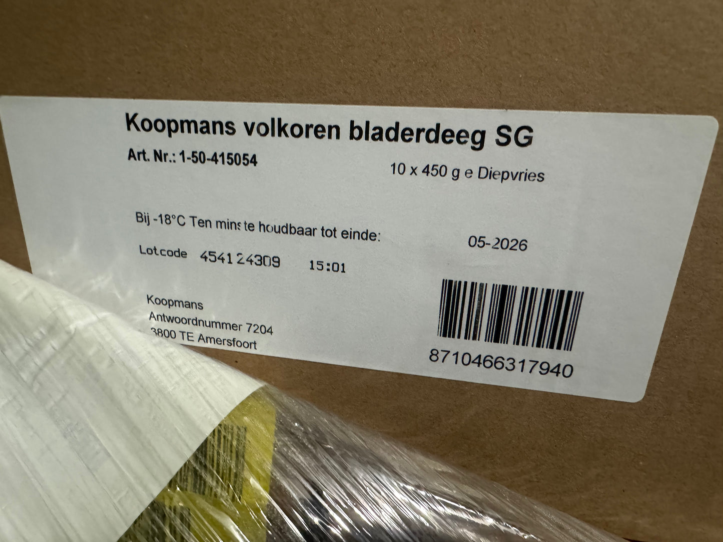 bladerdeeg volkoren diepvries tht 05-2026