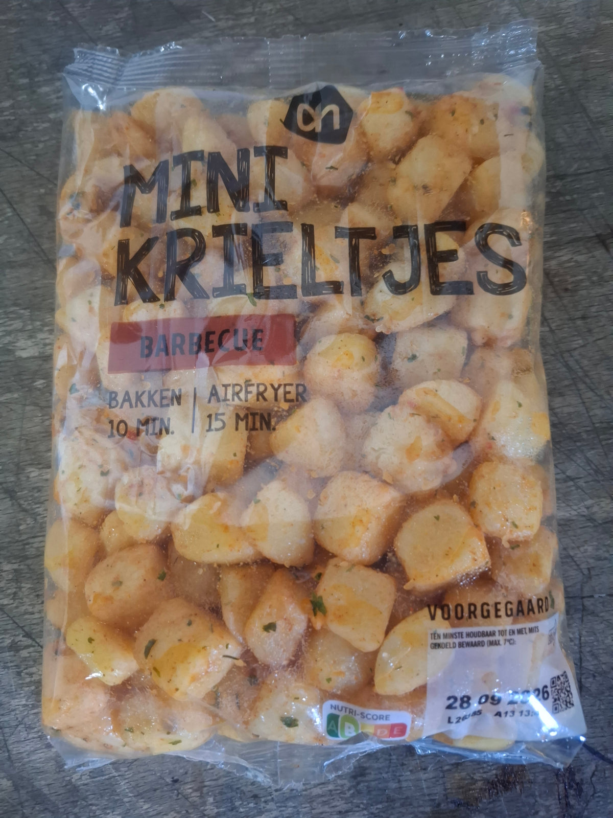 Aardappels, mini krieltjes, barbecue, voorgegaard, gekruid, per 3xca. 600g (totaal circa 1,8kg)
