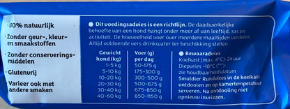 Dierenvoeding, Rundvlees, Diepvries, per 12 verpakkingen a 400g