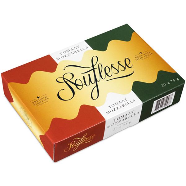 Soufflés-tomaat mozzarella 20 x 75gr