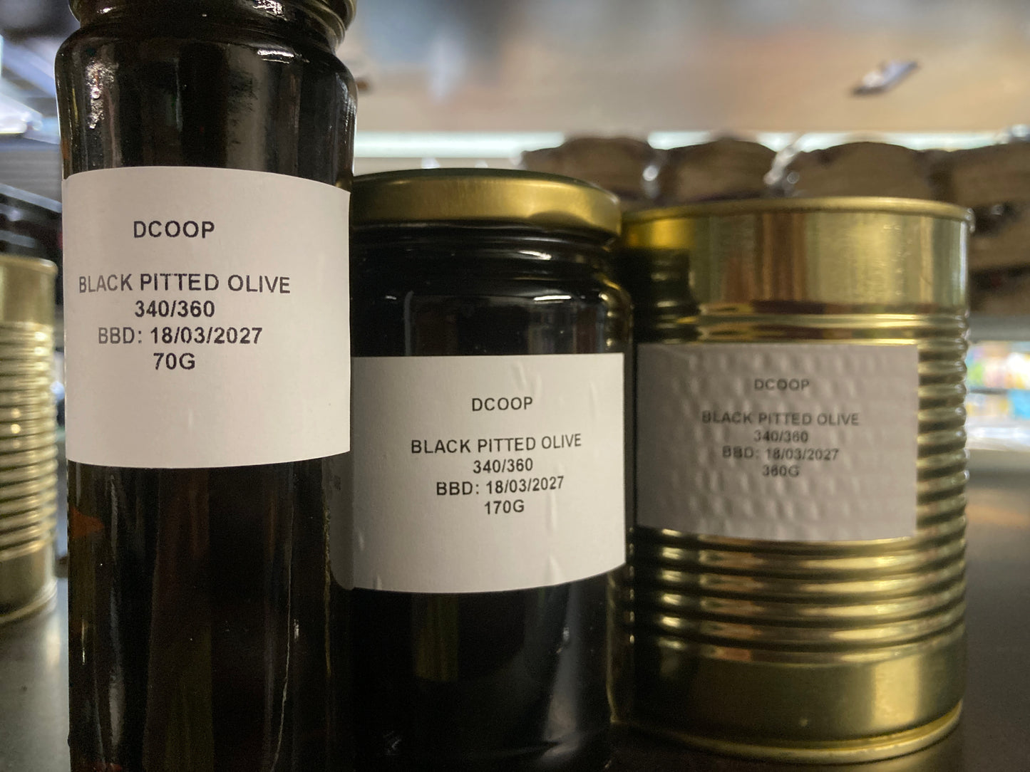 K38P02 zwarte olijven set van 3
