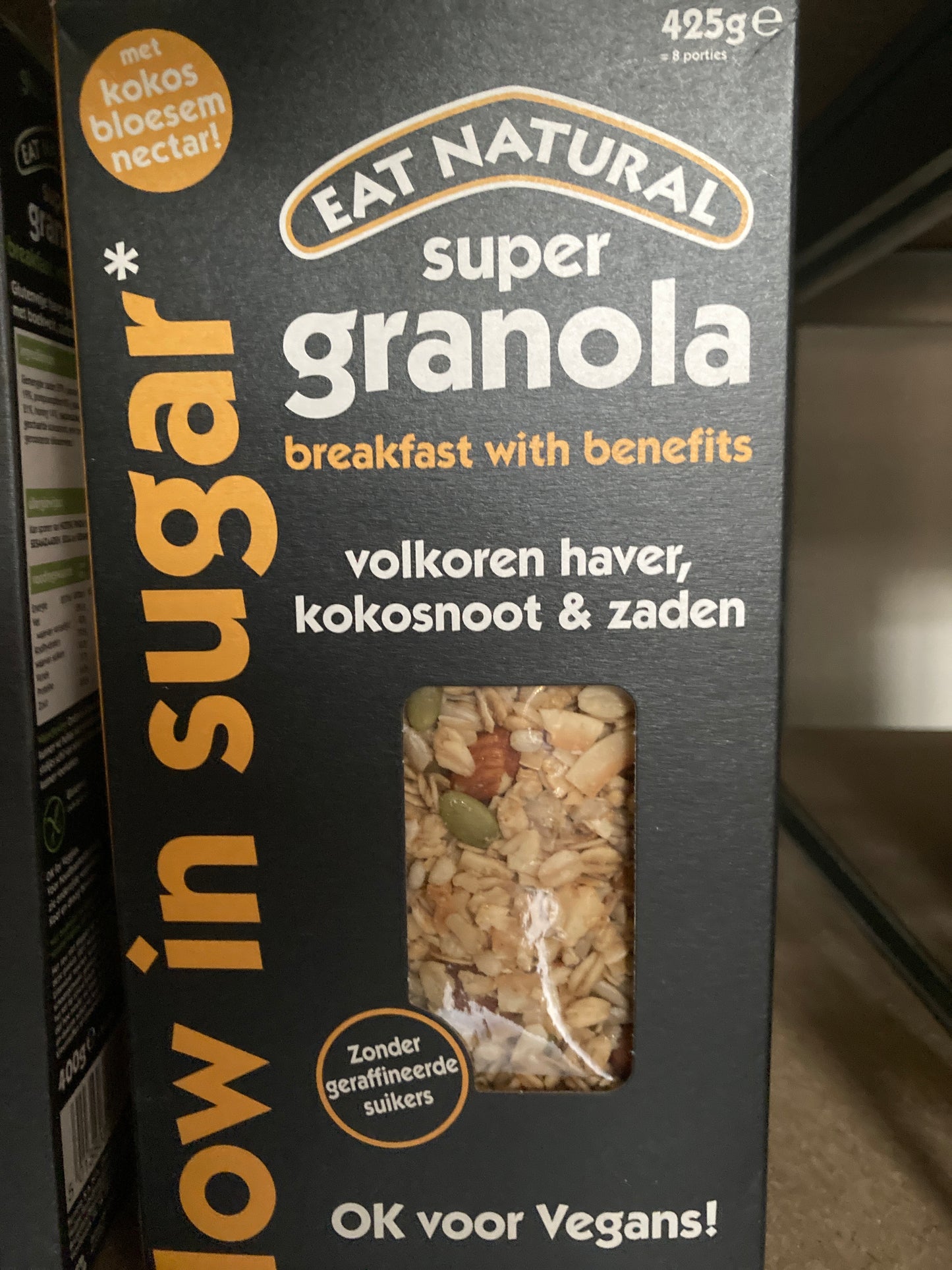 K18P03 granola haver, kokos, zaden laag in suiker