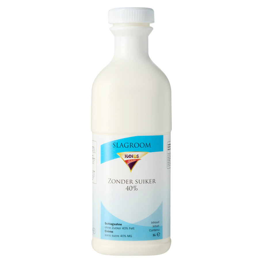 Slagroom zonder suiker 40% / 1 liter