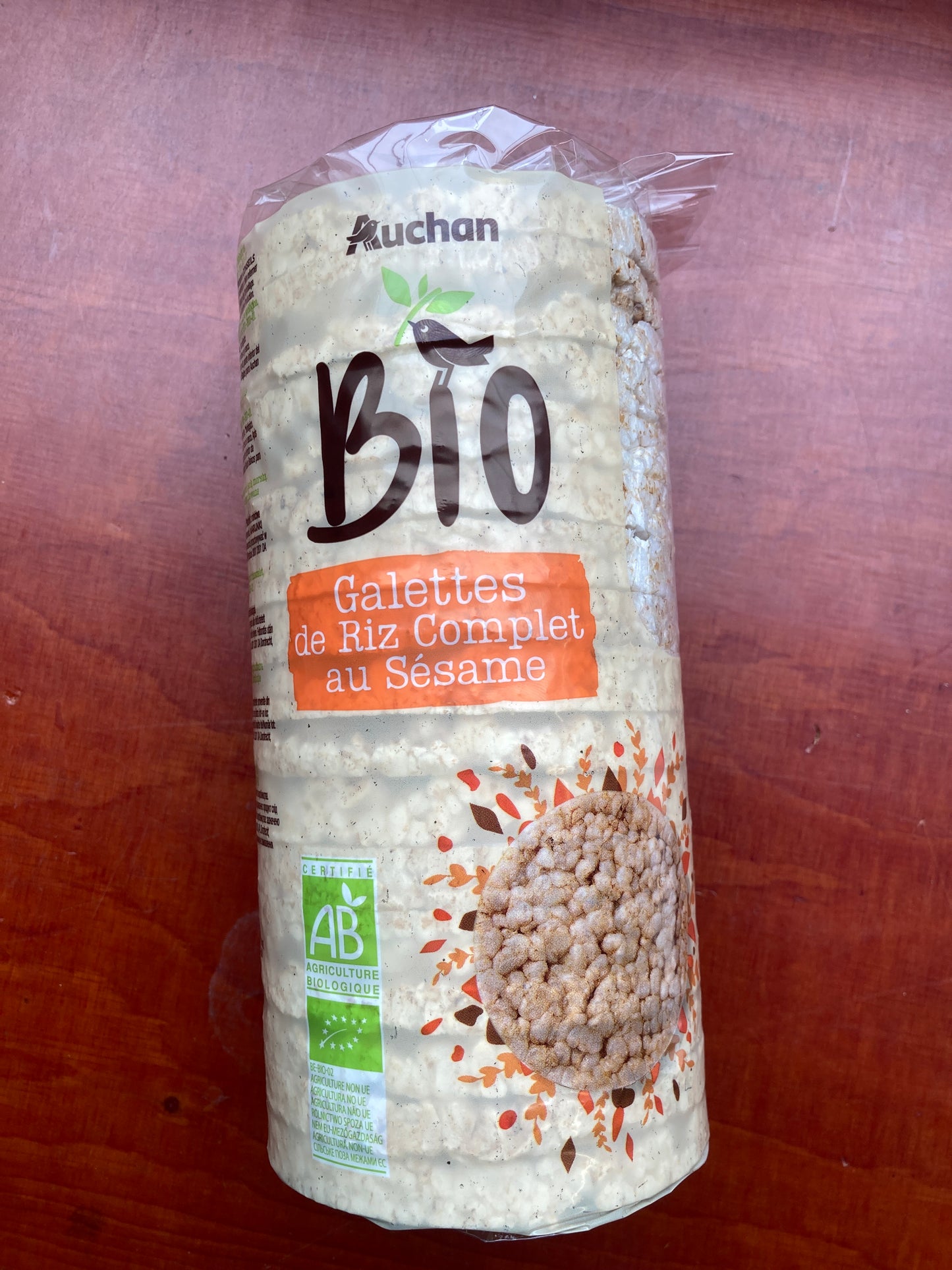 K21P05 bio rijstwafels volkoren met sesam (per 2) tht05-02-26