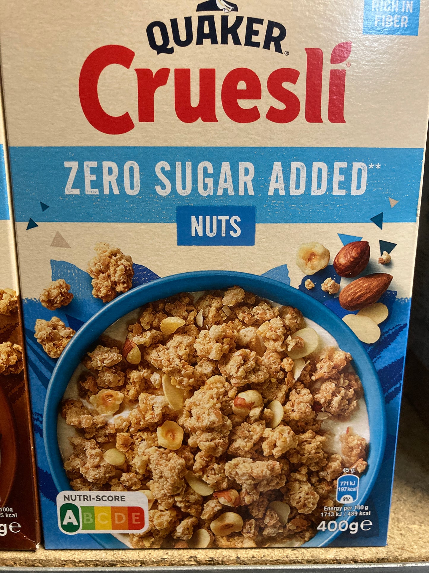 K18P03 Cruesli nuts zero Quaker