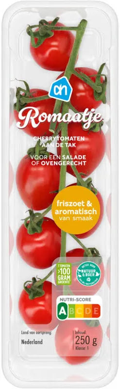 Tomaten,2 verpakking Tros, Minipruim, (Romaatjes)ca. 250g per verpakking