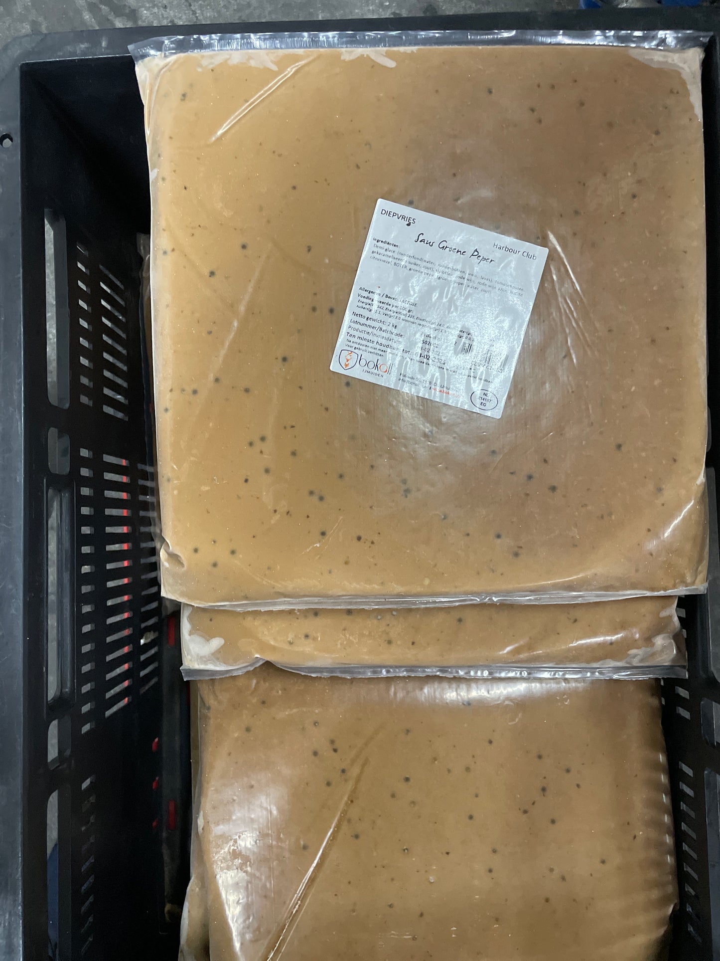 Groene peper saus ca. 2kg diepvries