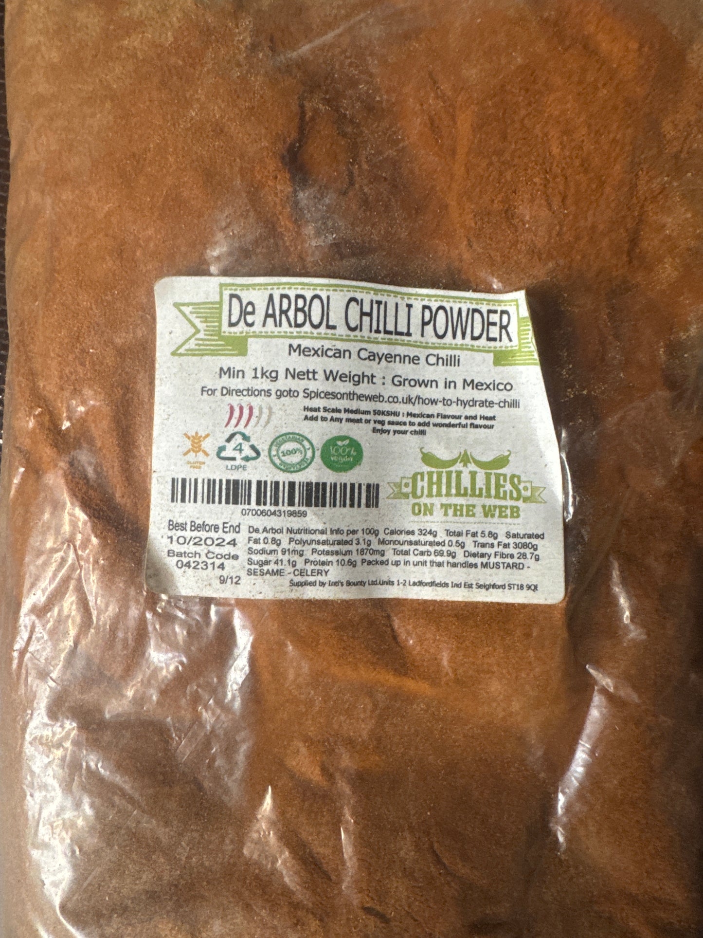 de arbol chilli poeder 1kg
