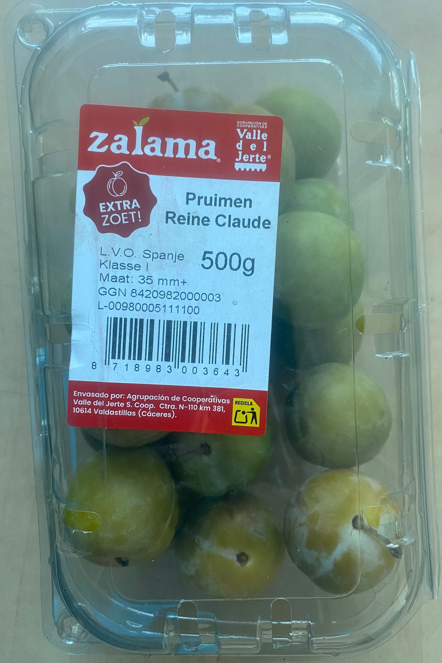 Pruimen, Reine Claude, per 2x ca. 500g (totaal ca. 1kg)