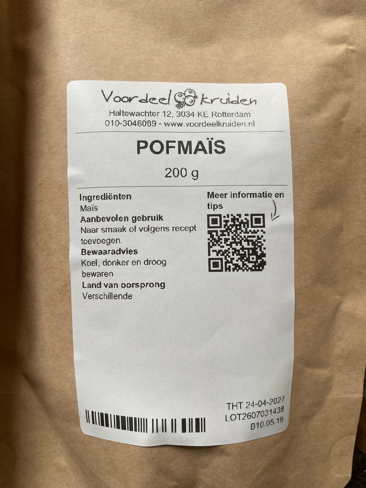 K52P06 pofmaïs (per 200 gr)
