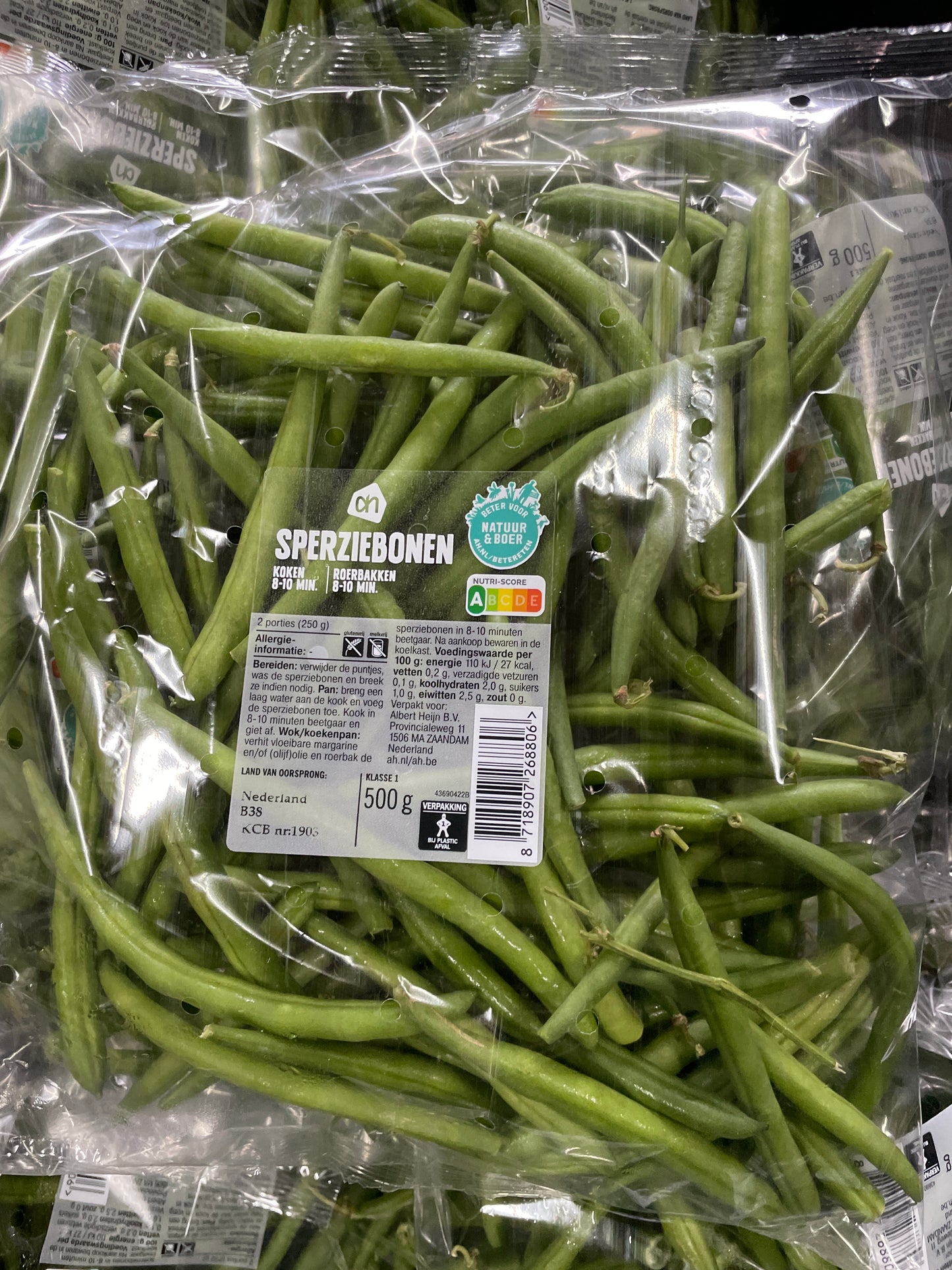 Sperziebonen, ca. 500g per verpakking