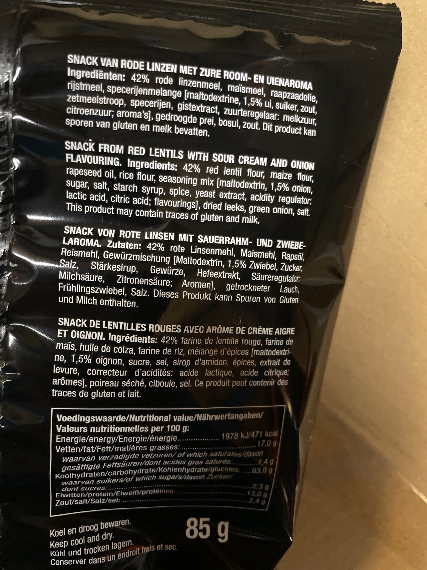 K54P03 Linzen chips (per 2 zakken)