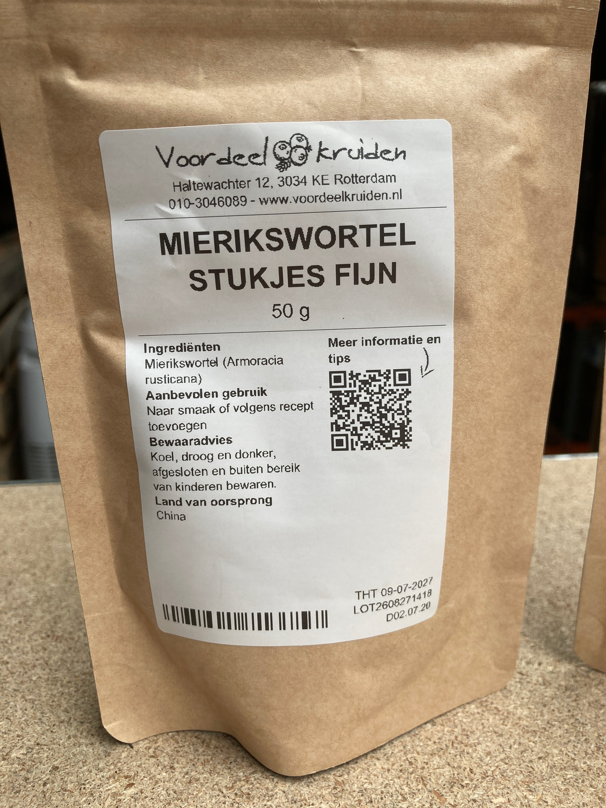 K28P03 mierikswortel stukjes fijn (per 50g)