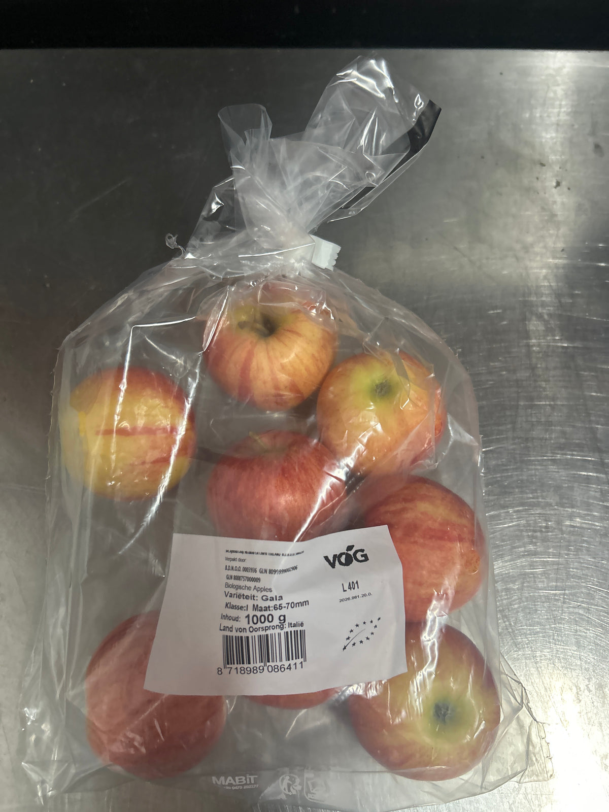 Biologische Appels, gala, 1kg