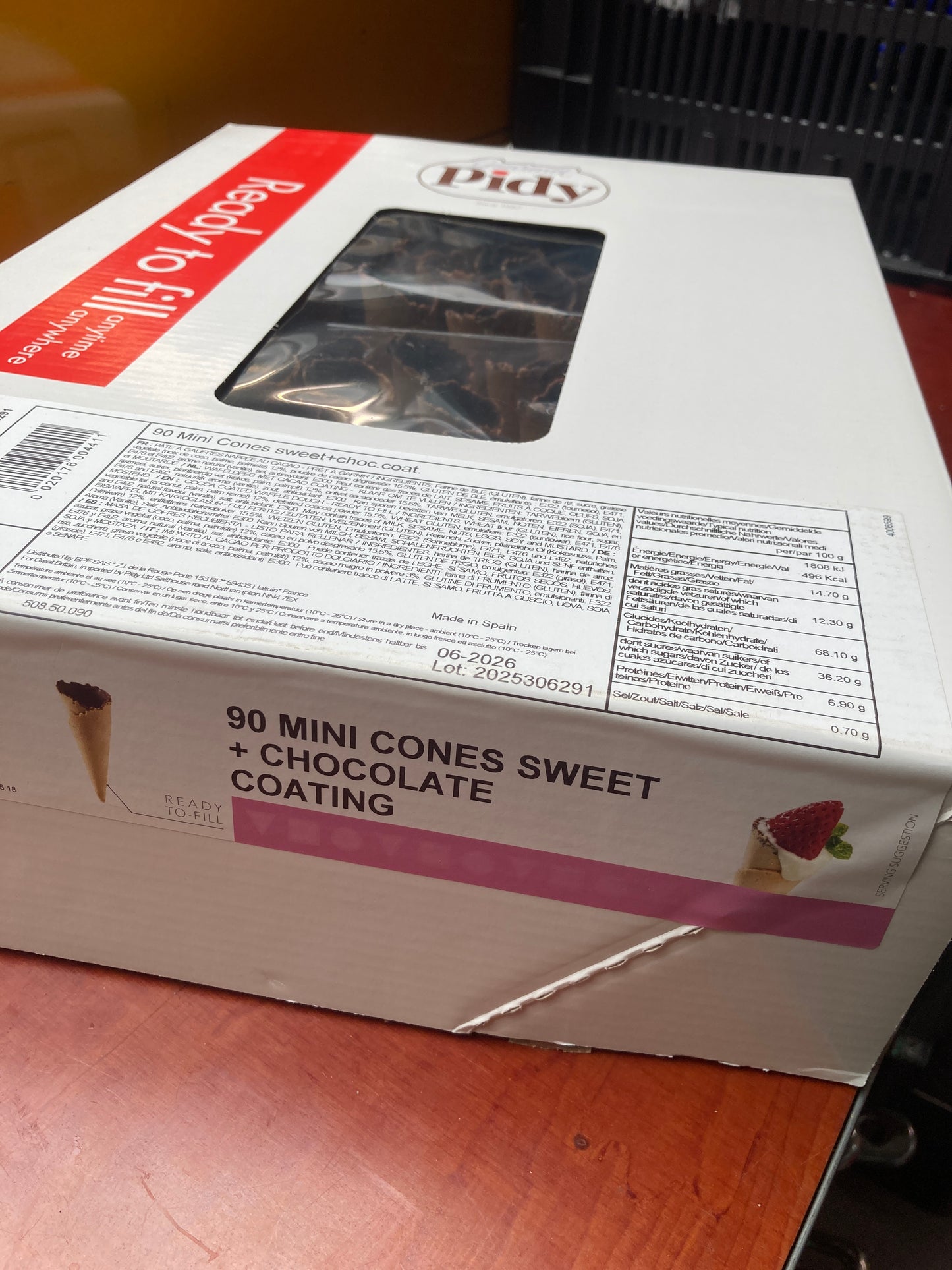K57P04 mini ijshoorntjes chocola 90st
