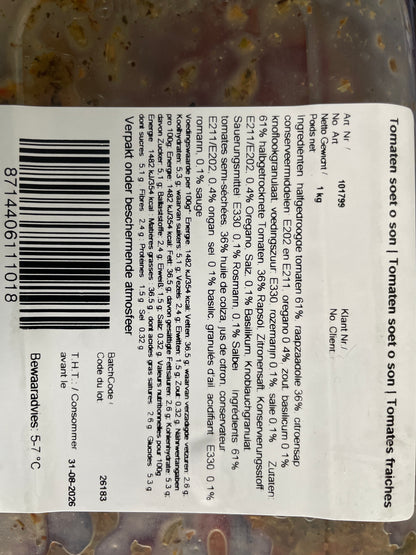 Tomaten, zongedroogd 1kg