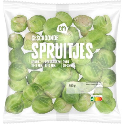 Spruitjes, geschoonde ,per 2  stuks 350g x 2 = totaal ( 700g )