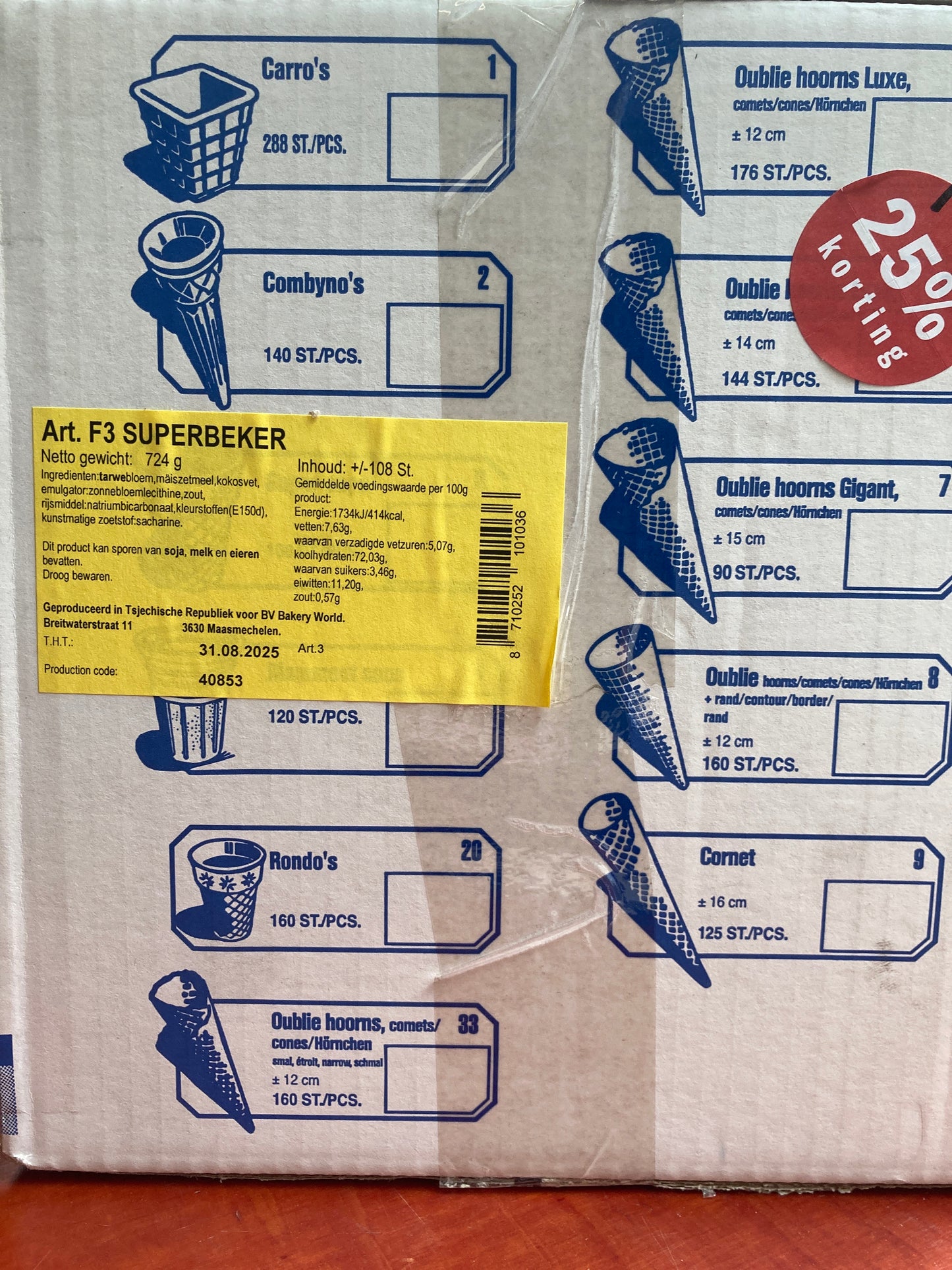 K55P01 ijsbeker frisiana (per doos van ~108st)