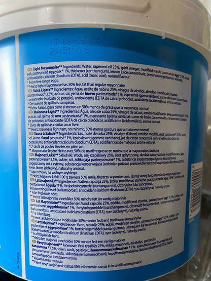 Mayonaise, Vegetarisch, ca. 5 liter per emmer
