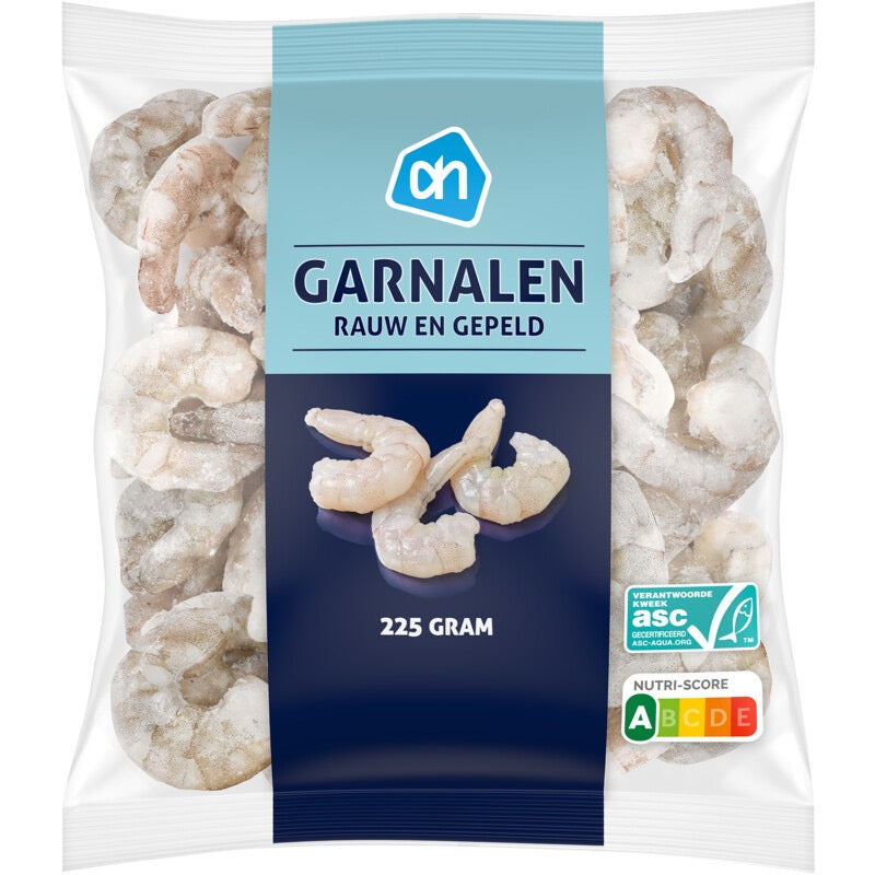 shrimps 225gr frozen raw peeled