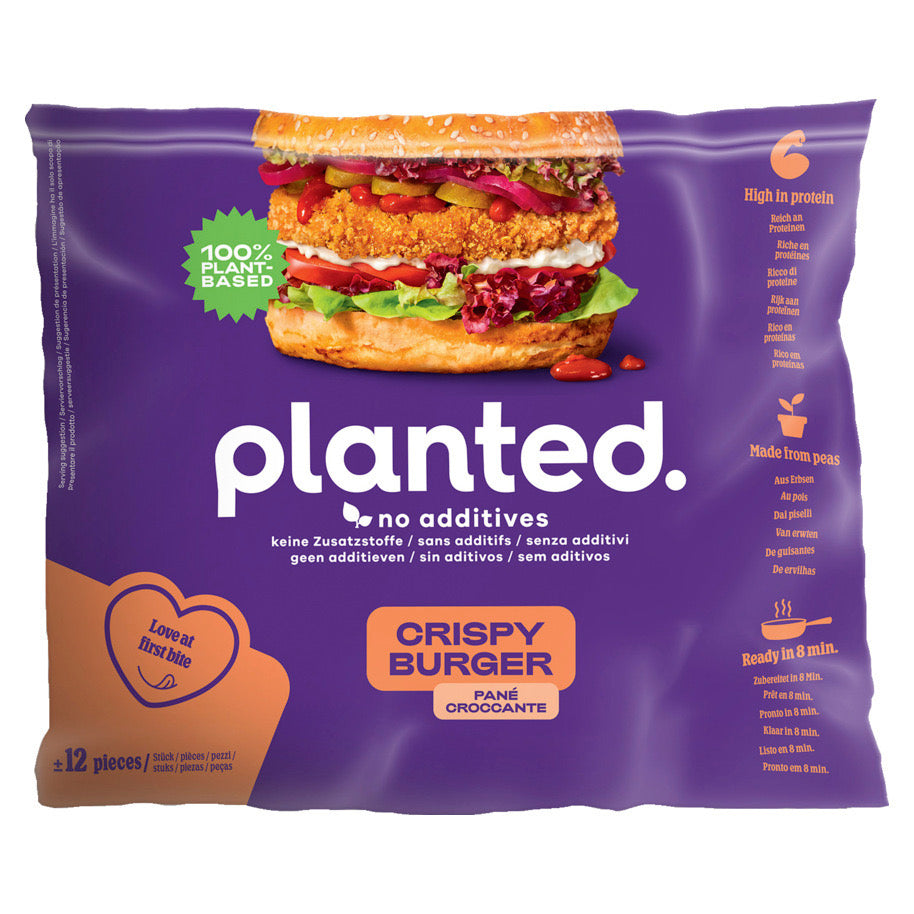 Chicken crispy vegan burger 12 X 110gr per zakje, diepvries