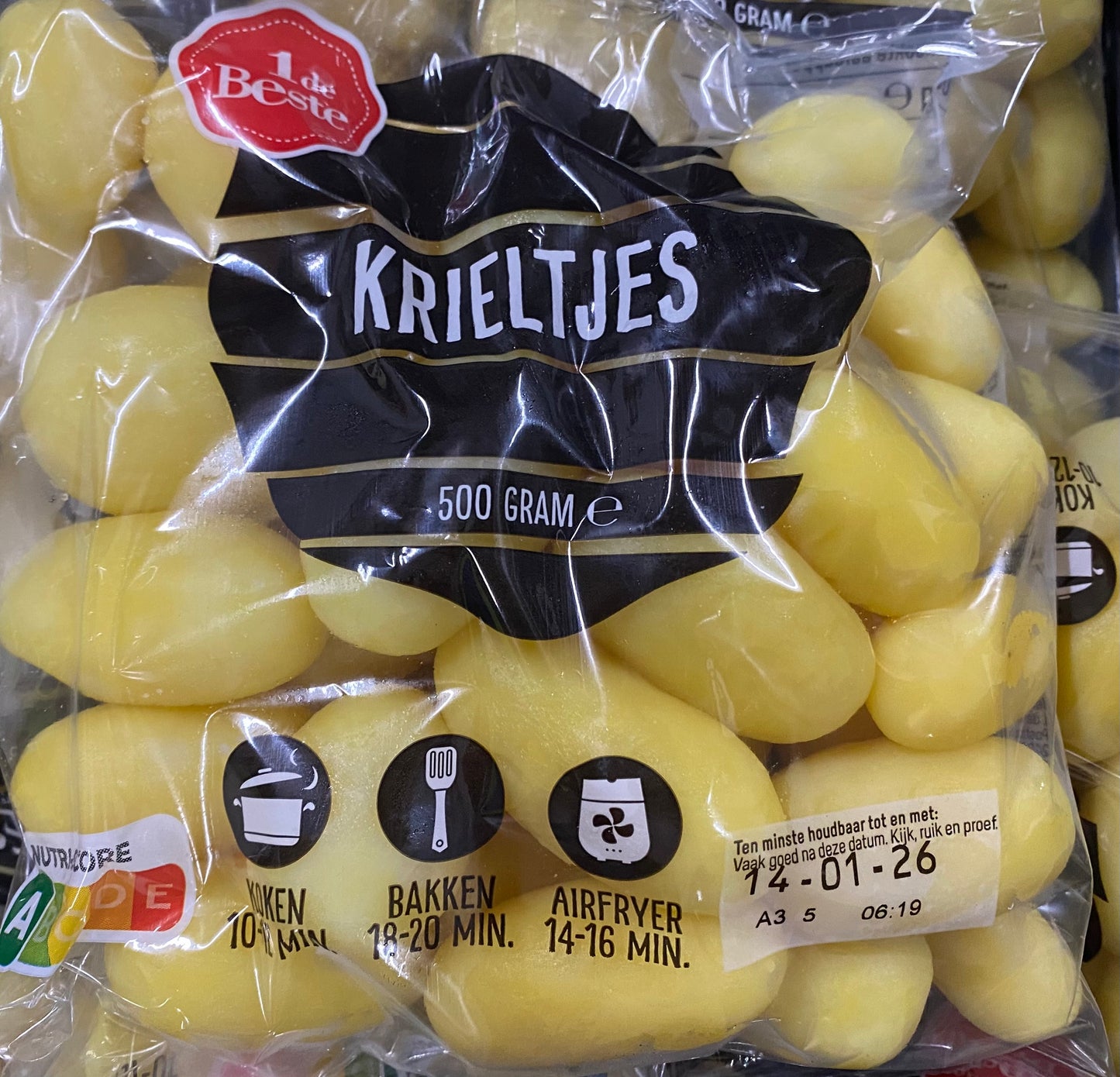Aardappels, Krieltjes, Voorgekookt, ca. 500g per verpakking