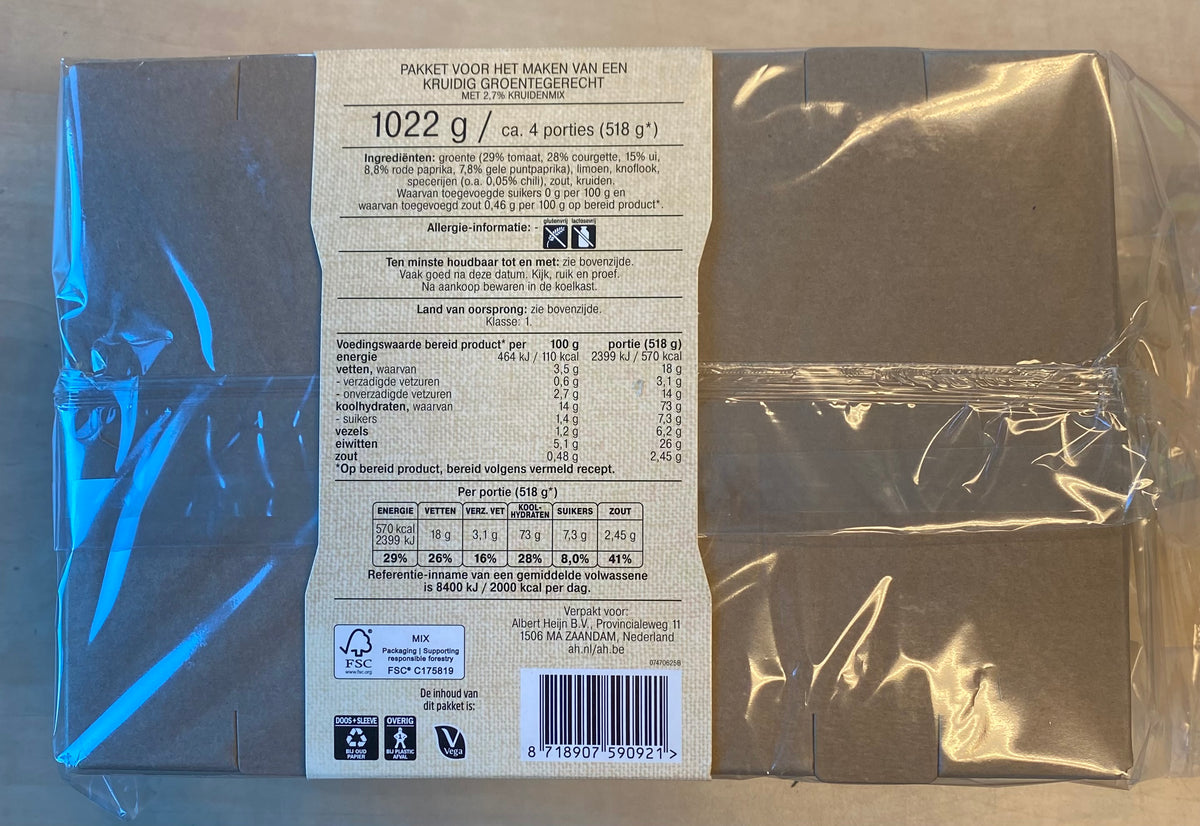 Verspakket, Kip Piri Piri, ca. 1022g per verpakking