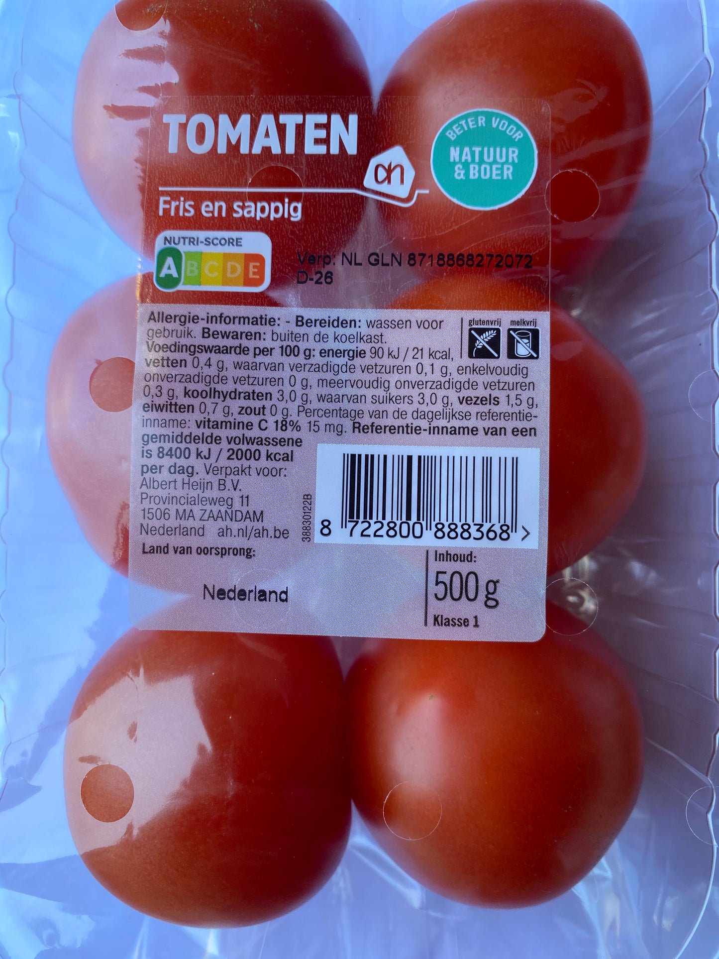 Tomaten, ca. 500g per bakje